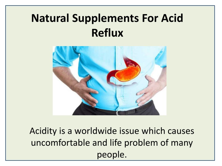 natural supplements for acid reflux