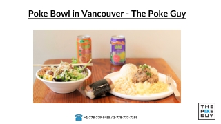 Poke Bowl in Vancouver - The Poke Guy