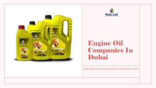 engine oil companies in dubai