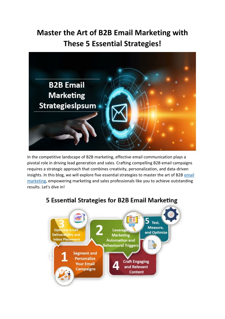 master the art of b2b email marketing with these