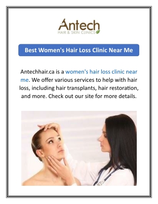 Best Women's Hair Loss Clinic Near Me