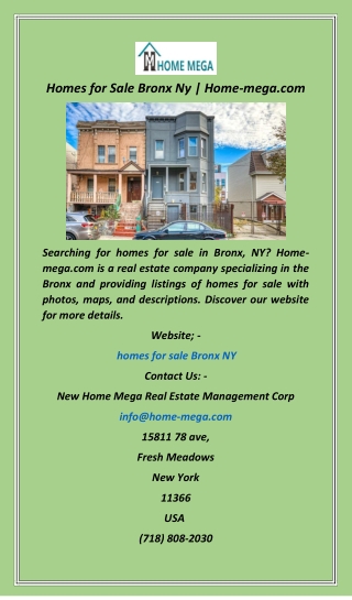 Homes for Sale Bronx Ny  Home-mega