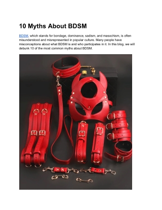 10 Myths About BDSM