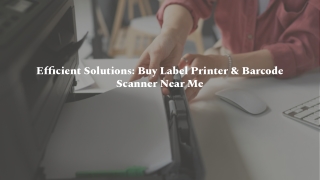 Efficient Solutions Buy Label Printer & Barcode Scanner Near Me