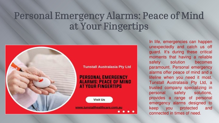 personal emergency alarms peace of mind personal