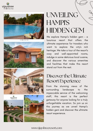 Unveiling Hampi's Hidden Gem: Discover the Ultimate Resort Experience