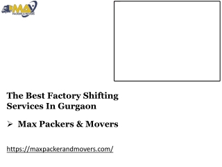The Best Factory Shifting Services In Gurgaon
