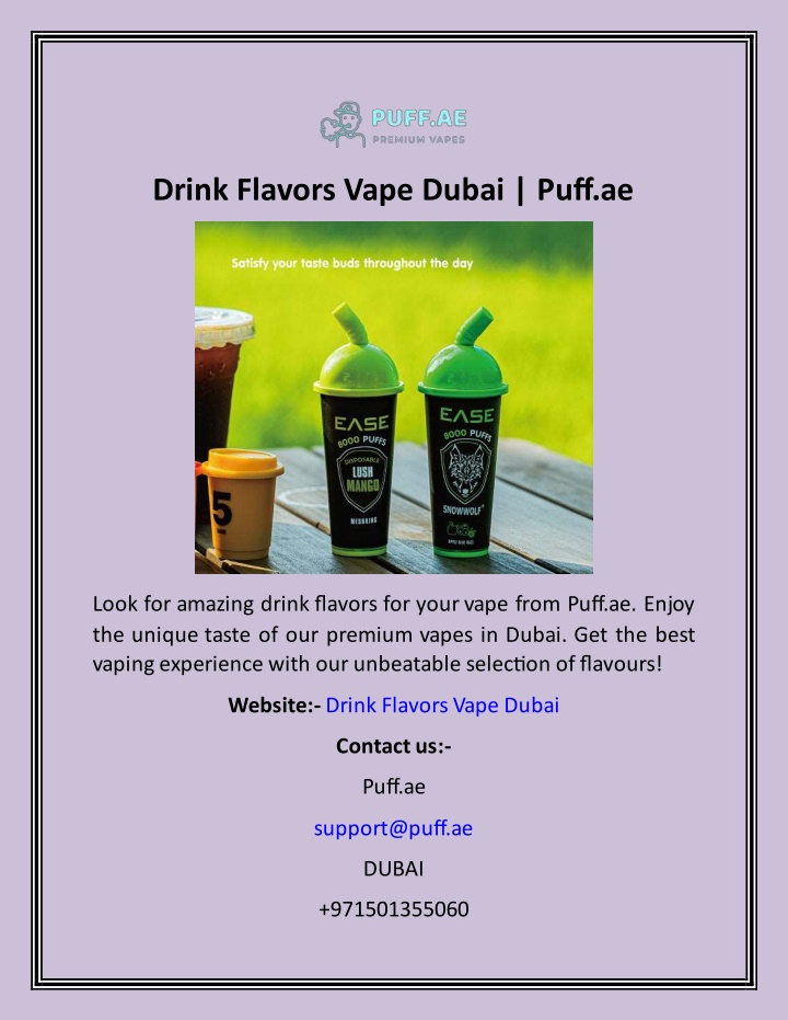 drink flavors vape dubai puff ae