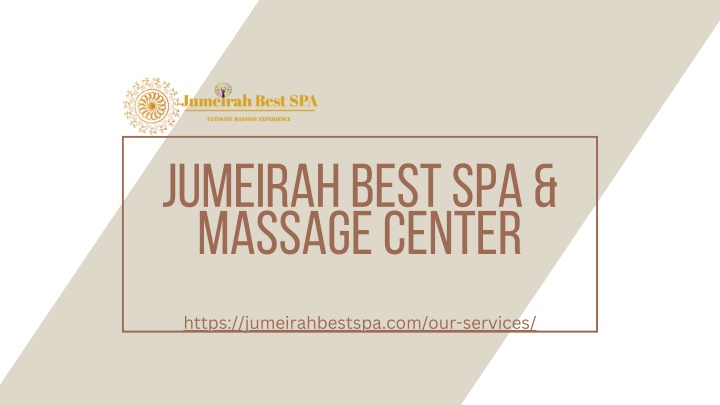 jumeirah best spa massage center