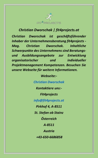 christian dworschak fit4projects at