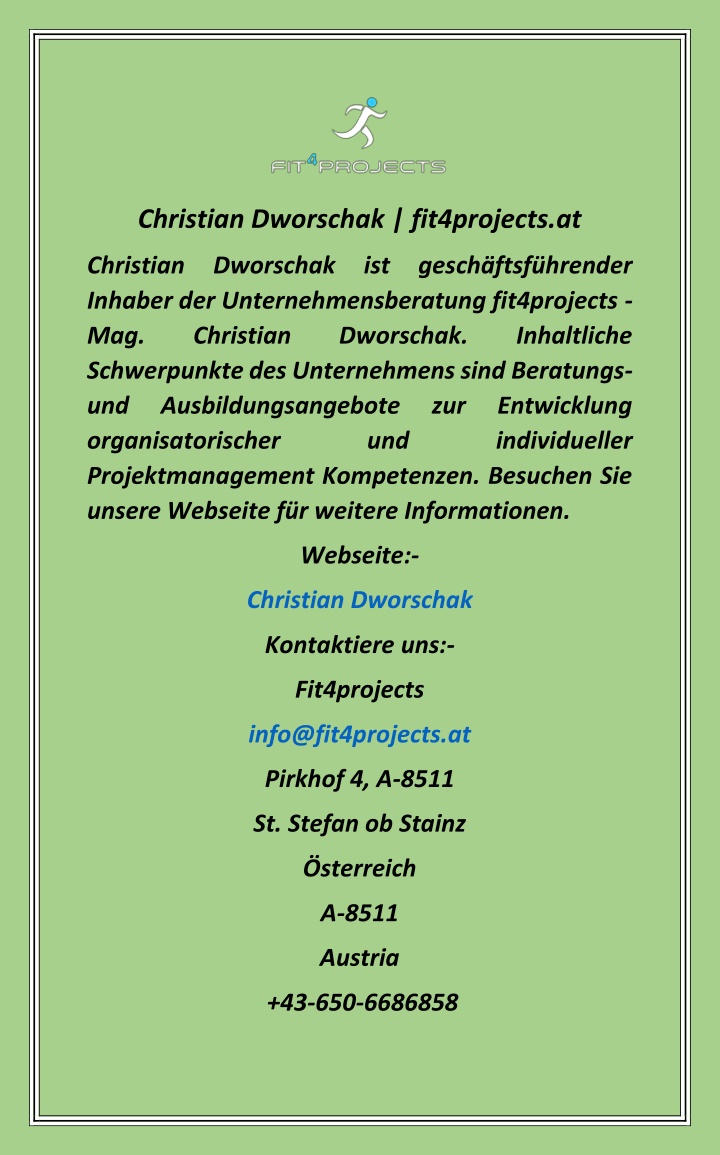 christian dworschak fit4projects at
