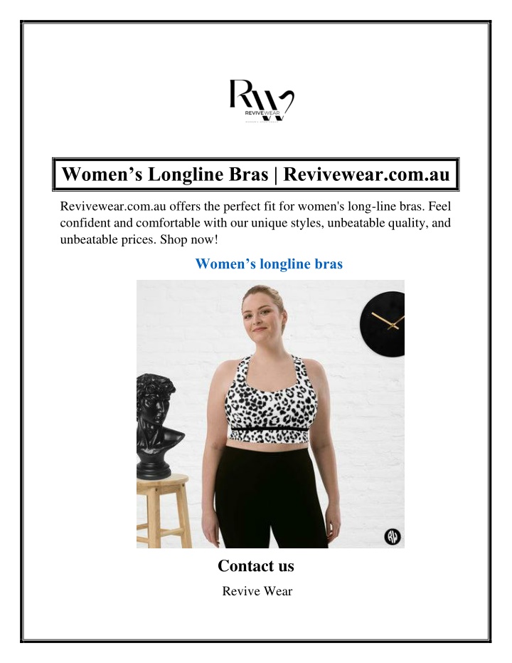 PPT - Women’s Longline Bras Revivewear.com.au PowerPoint Presentation ...