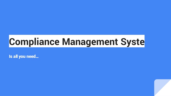 compliance management syste