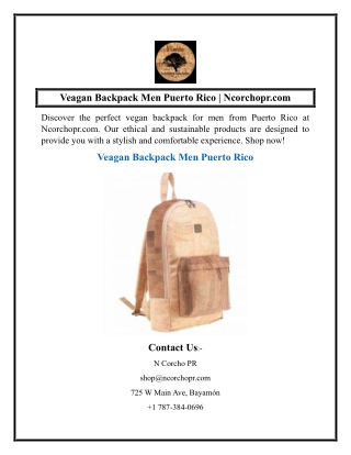 Veagan Backpack Men Puerto Rico  Ncorchopr.com