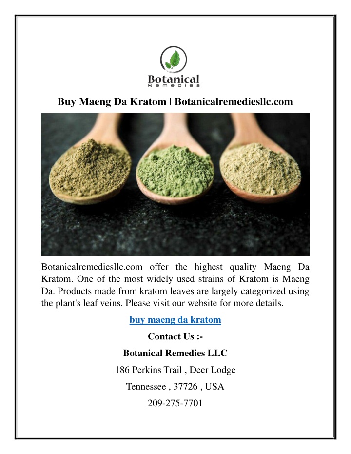 buy maeng da kratom botanicalremediesllc com