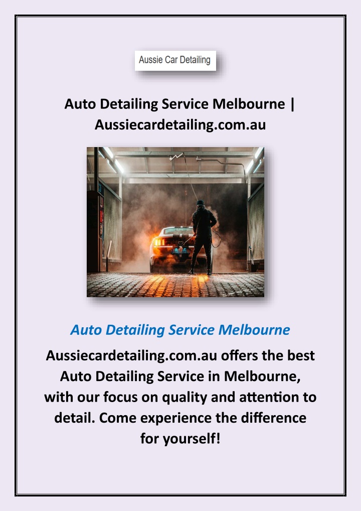 auto detailing service melbourne
