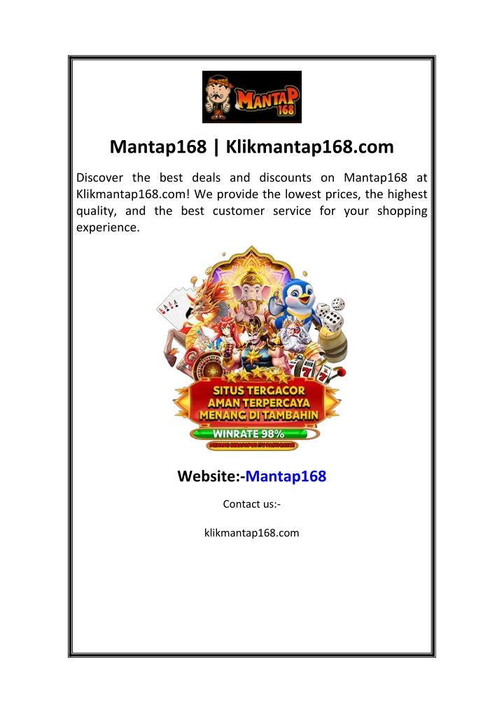 mantap168 klikmantap168 com