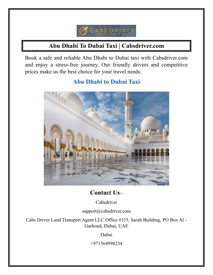 abu dhabi to dubai taxi cabsdriver com