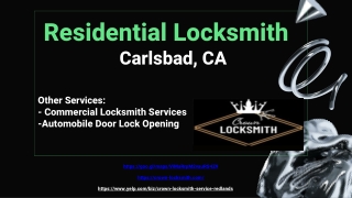 Residential Locksmith Services in Carlsbad, CA