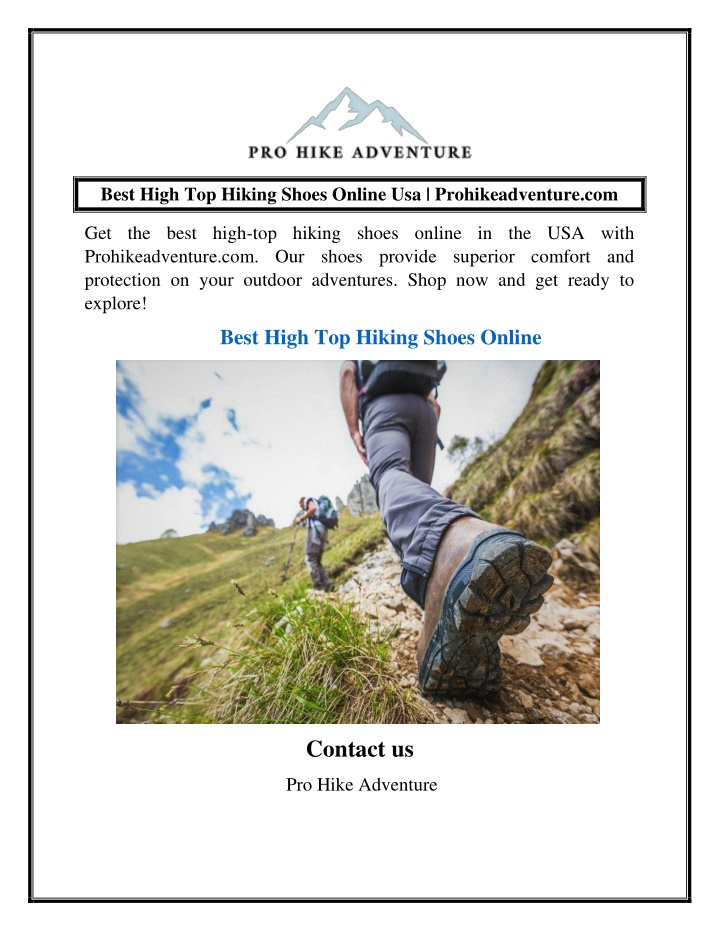 best high top hiking shoes online