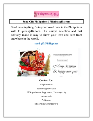 Send Gift Philippines  Filipinasgifts.com