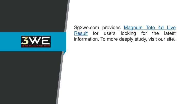 sg3we com provides magnum toto 4d live result