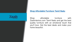 Shop Affordable Furniture Tamil Nadu Zaahinteriors.com