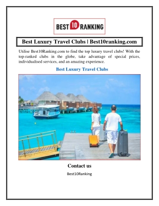 Best Luxury Travel Clubs  Best10ranking.com