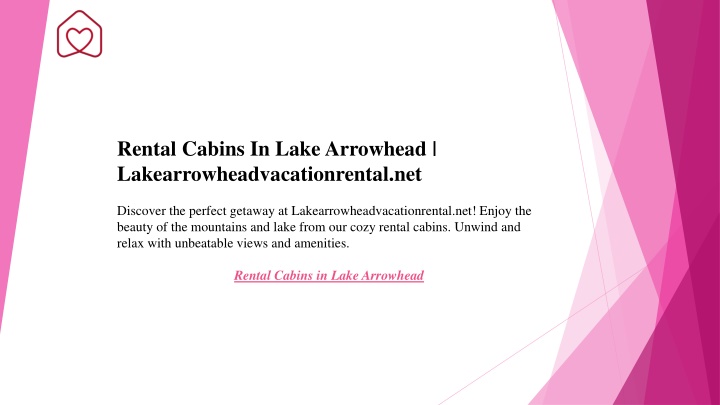 rental cabins in lake arrowhead