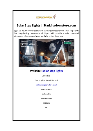 Solar Step Lights  Starkingdomstore.com