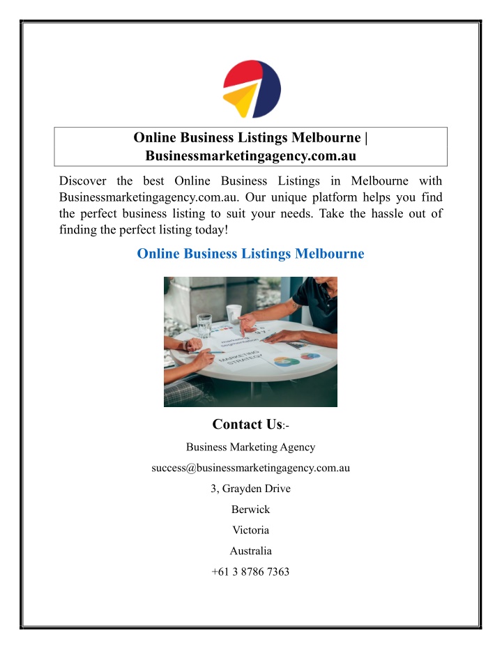 online business listings melbourne