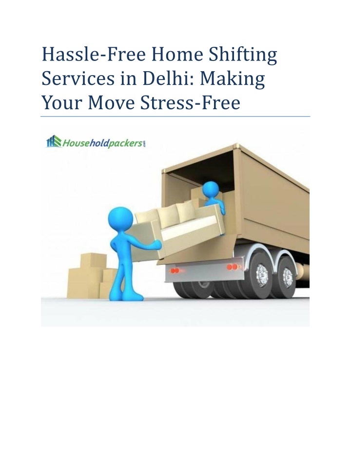 hassle free home shifting services in delhi