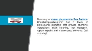 browsing for cheap plumbers in san antonio