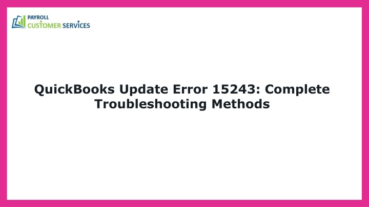 quickbooks update error 15243 complete
