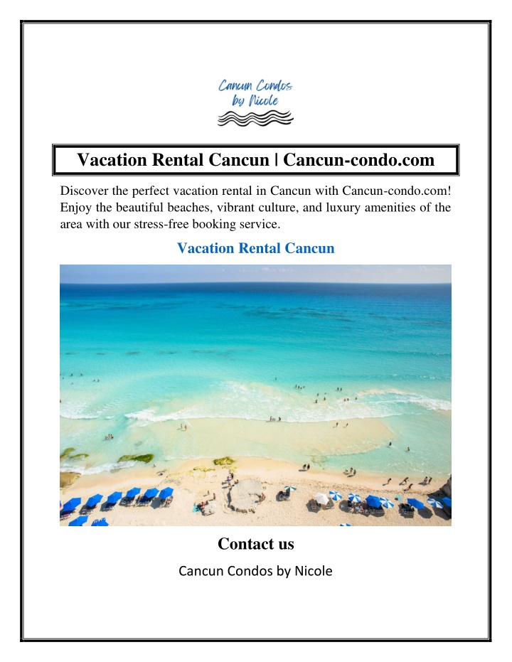 vacation rental cancun cancun condo com