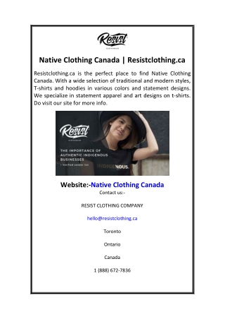 native clothing canada resistclothing ca