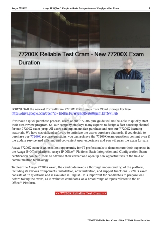 77200X Reliable Test Cram - New 77200X Exam Duration