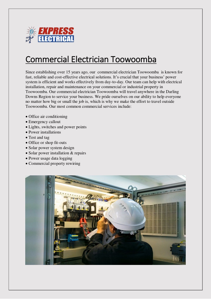 commercial electrician commercial electrician