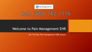 Online Pain Management EMR System