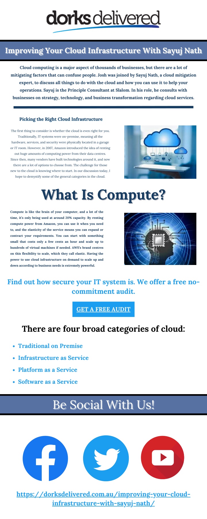 improving your cloud infrastructure with sayuj