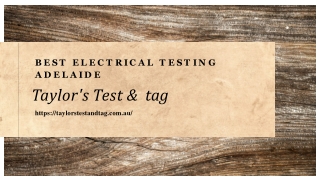 Testing and Tagging Adelaide | Taylor's Test & tag in AU