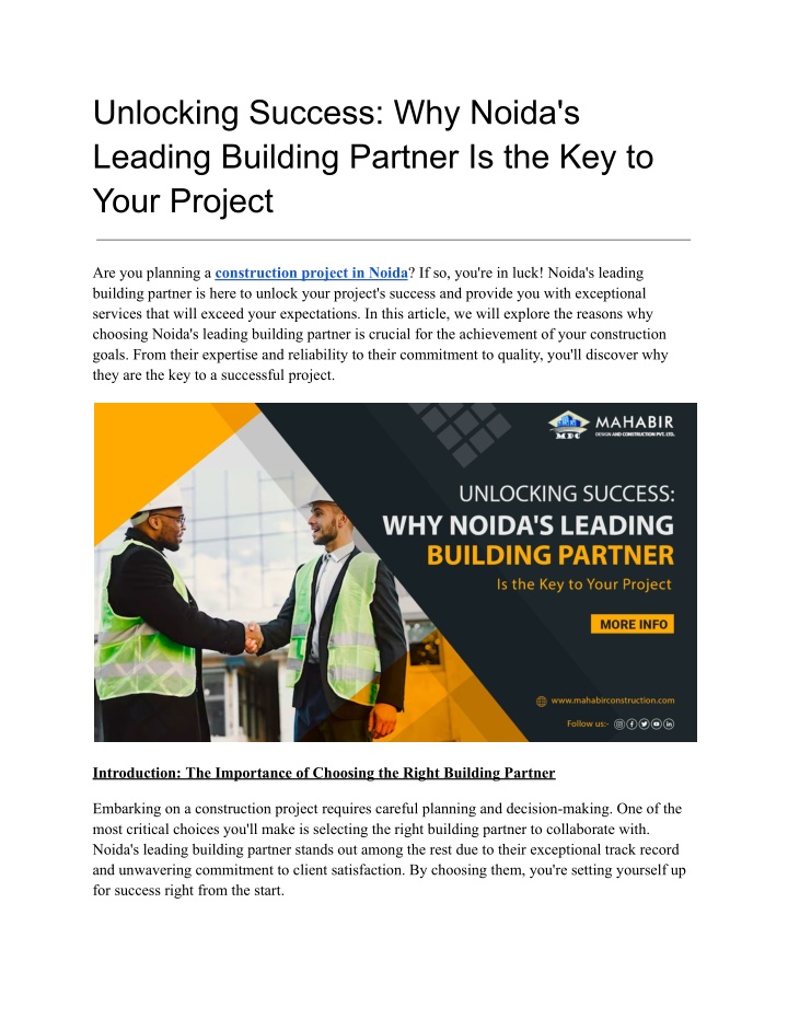 unlocking success why noida s leading building