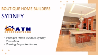 Boutique Home Builders Sydney