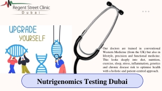 Nutrigenomics Testing Dubai