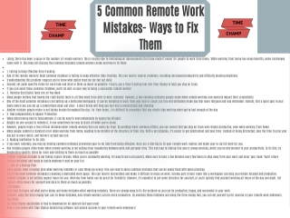 5 common remote work mistakes ways to fix them
