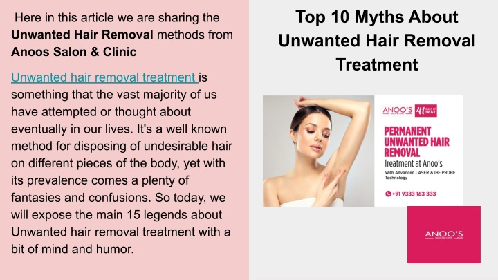 top 10 myths about unwanted hair removal treatment