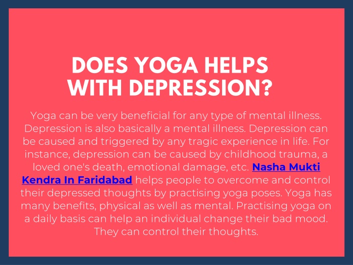 does yoga helps with depression