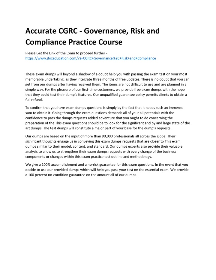 accurate cgrc governance risk and compliance