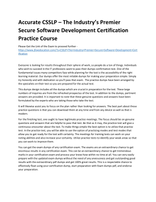 accurate csslp the industry s premier secure