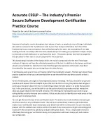 Accurate CSSLP – The Industry’s Premier Secure Software Development Certificatio - slide 1